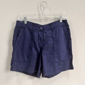 Tommy Bahama Layanna‎ Twill Shorts Navy Blue Size 6 NWTO